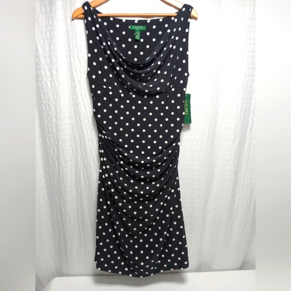 Lauren Ralph Lauren Sleeveless Lined Midi Dress. Size 14 NWT